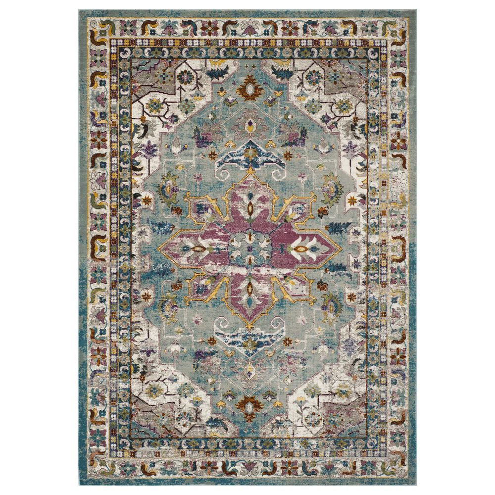 Safavieh Aria 5'1" x 7'6" Green and Creme Area Rug