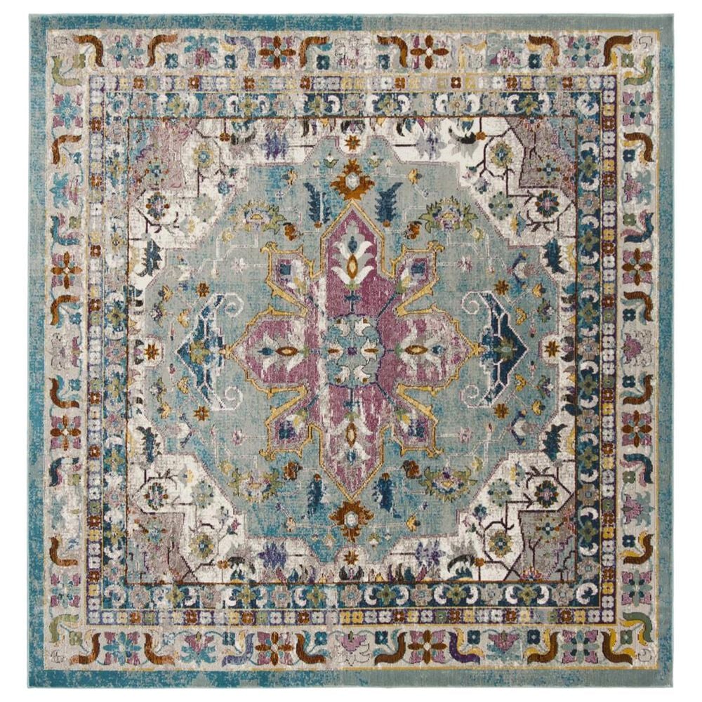 Safavieh Aria 6'6" Square Green and Creme Area Rug