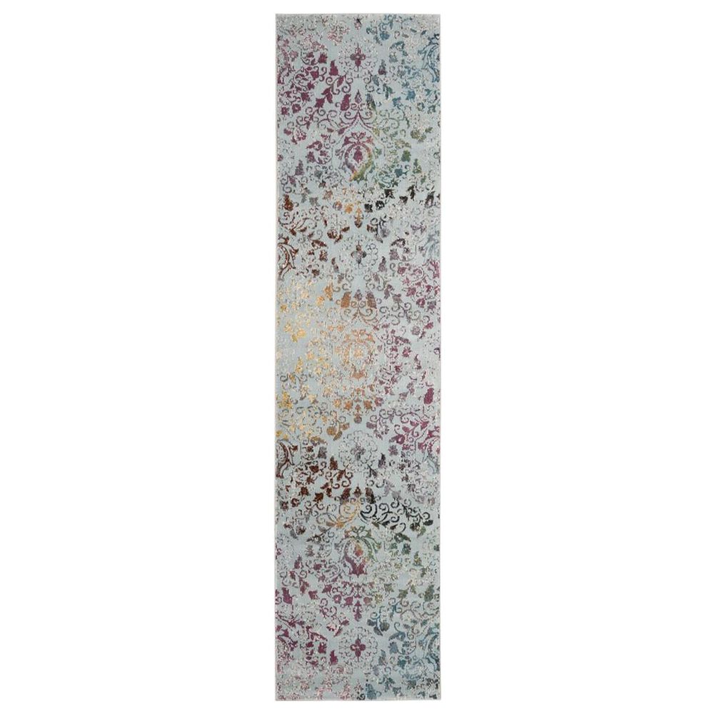 Safavieh Aria ARA172B 2' x 8' Blue and Multicolor Runner