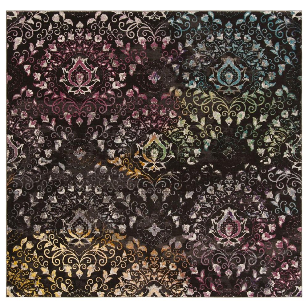 Safavieh Aria 6'6" Square Brown and Multicolor Area Rug