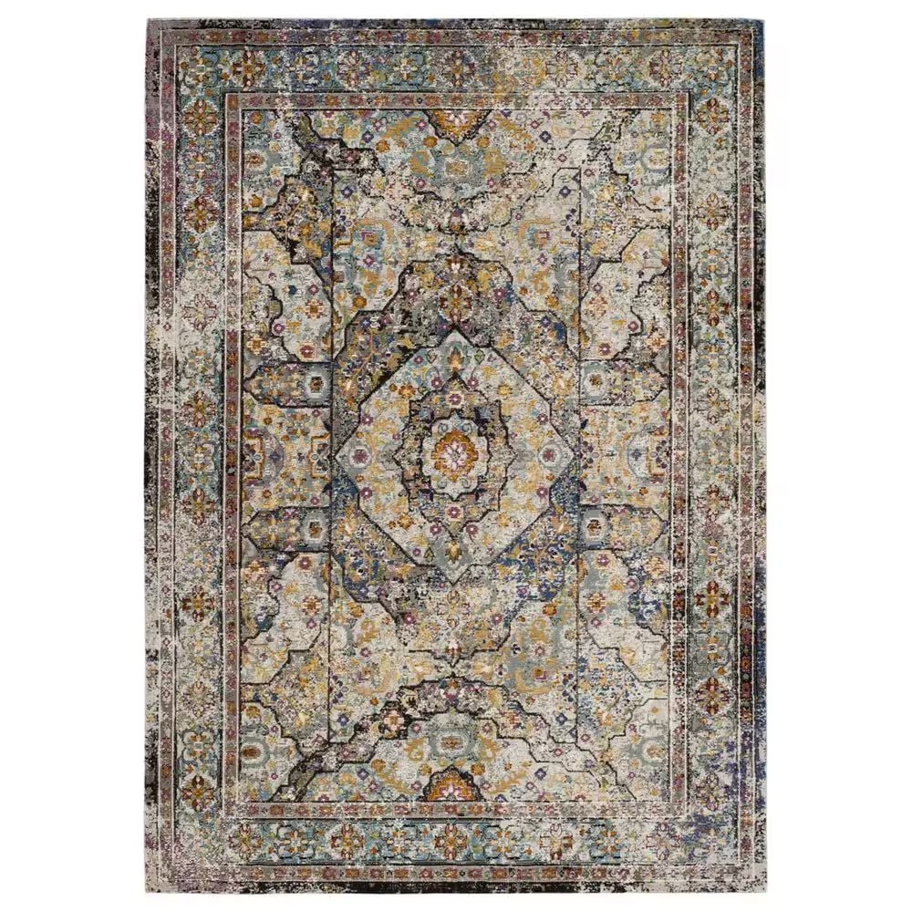 Safavieh Aria ARA199B 5'1" x 7'6" Blue and Multicolor Area Rug