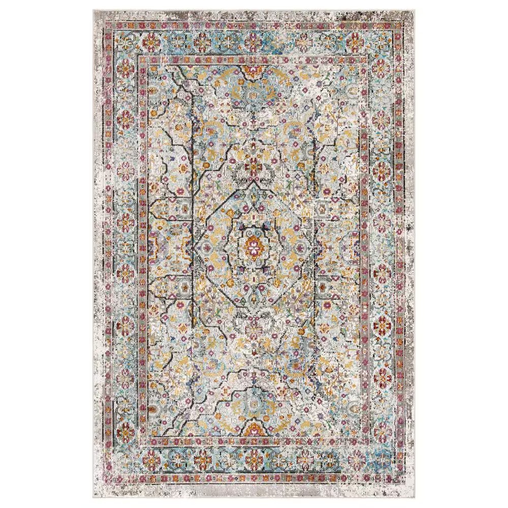 Safavieh Aria ARA199C 4' x 6' Cream and Blue Area Rug
