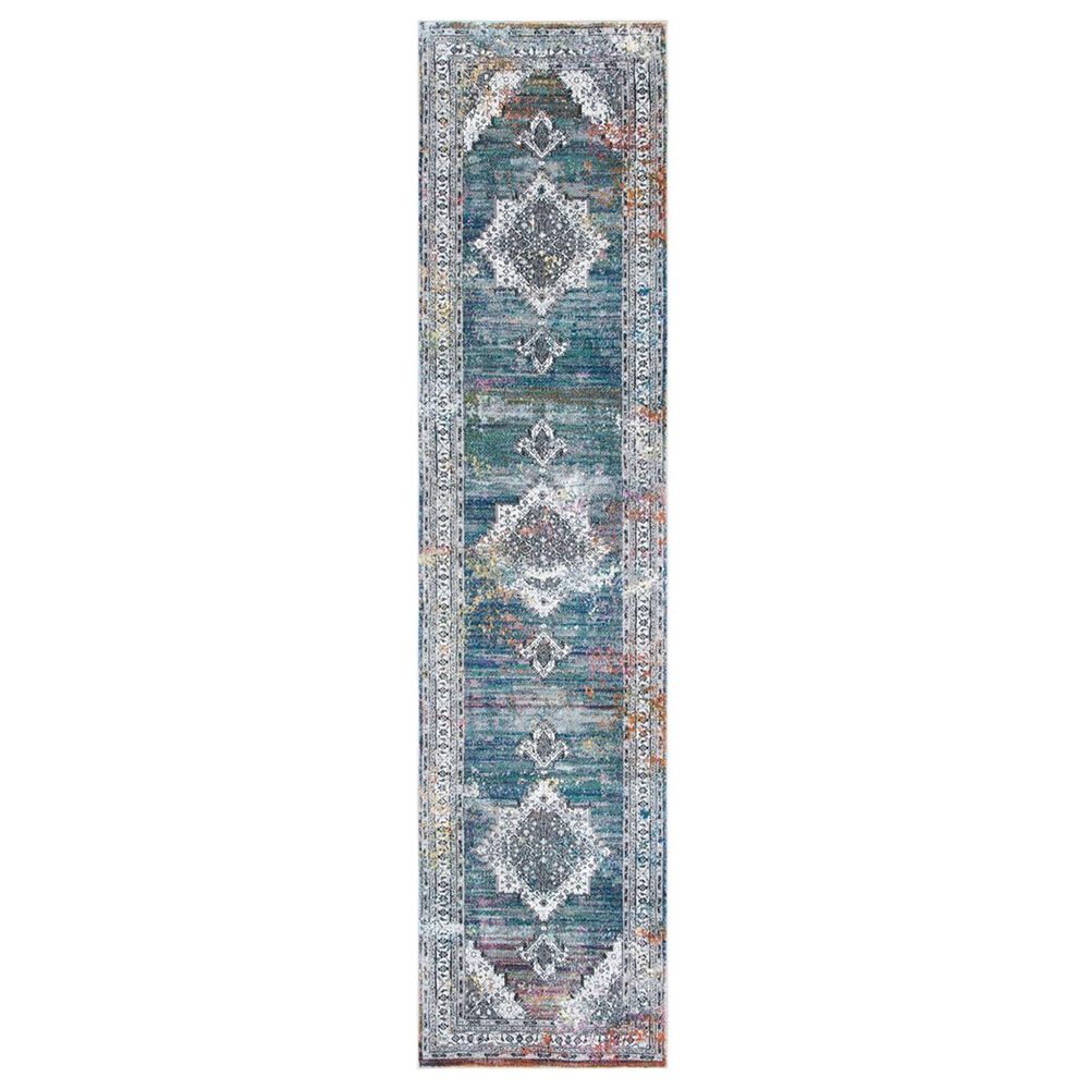 Safavieh Aria ARA201M 2' x 8' Ivory and Blue Runner
