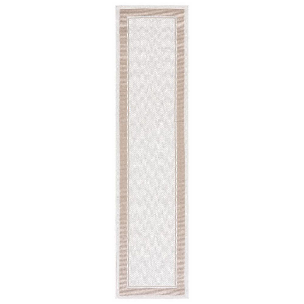 Safavieh Martha Stewart Cyprus Chevron 2'2" x 9' Ivory and Beige Runner