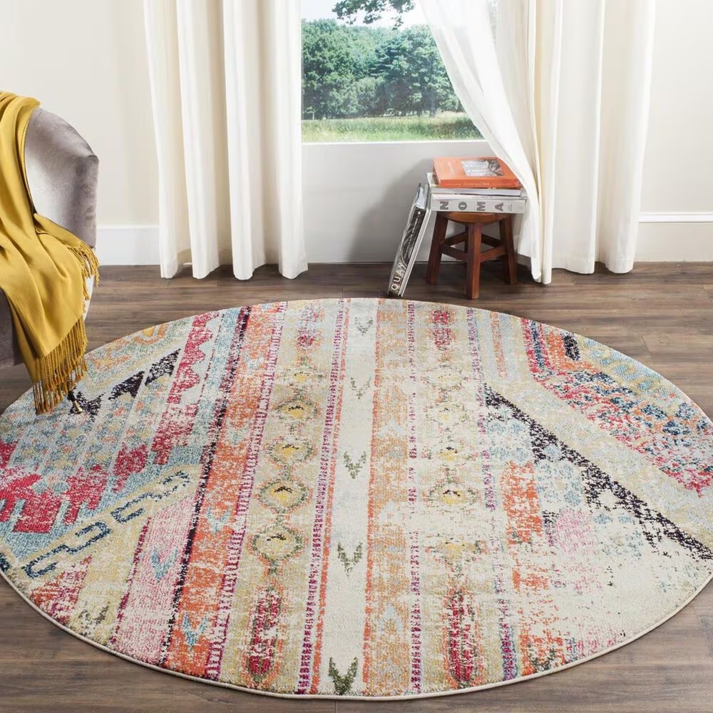 Safavieh Monaco MNC222F-5R 5' Round Multi Area Rug