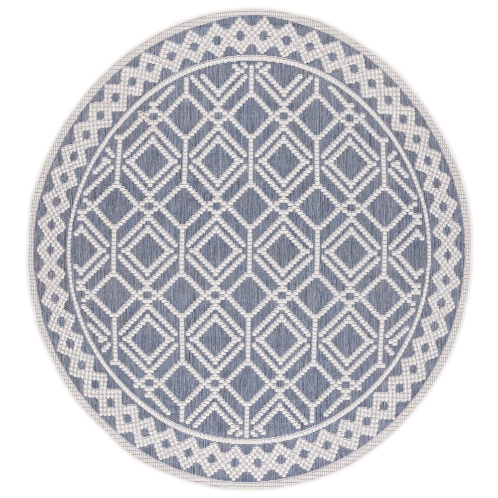 Safavieh Martha Stewart Cyprus 6'7" Round Grey and Ivory Area Rug