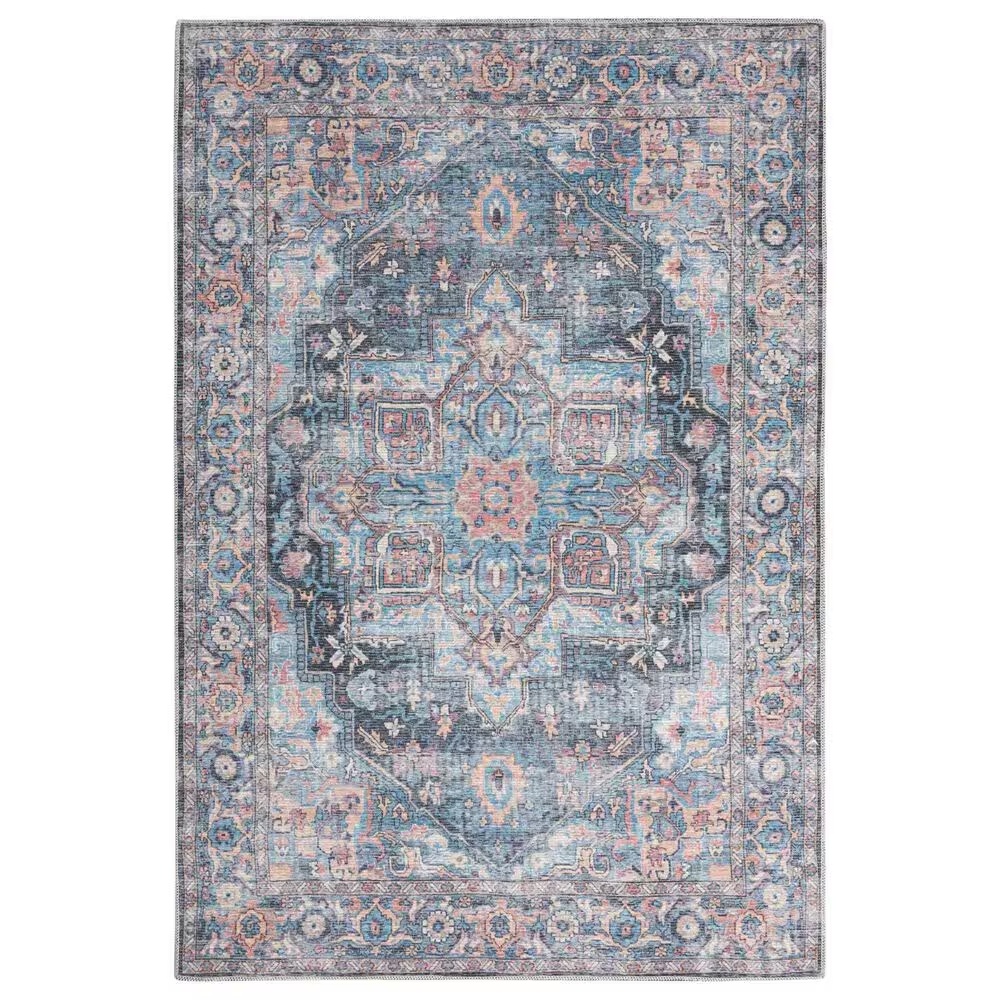 57 Grand by Nicole Curtis Series 1 7'10" x 9'10" Blue, Beige and Pink Area Rug