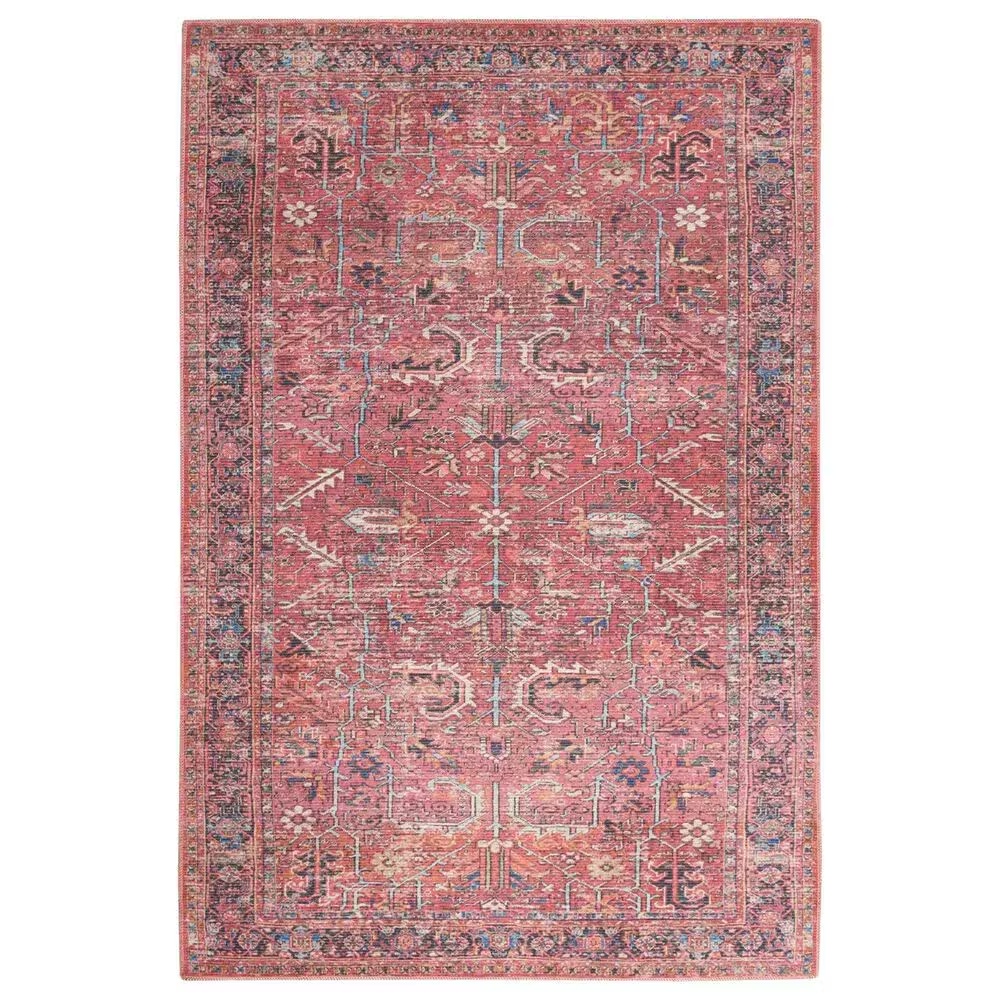 57 Grand by Nicole Curtis Series 1 4' x 6' Brick Red, Navy and Ivory Area Rug