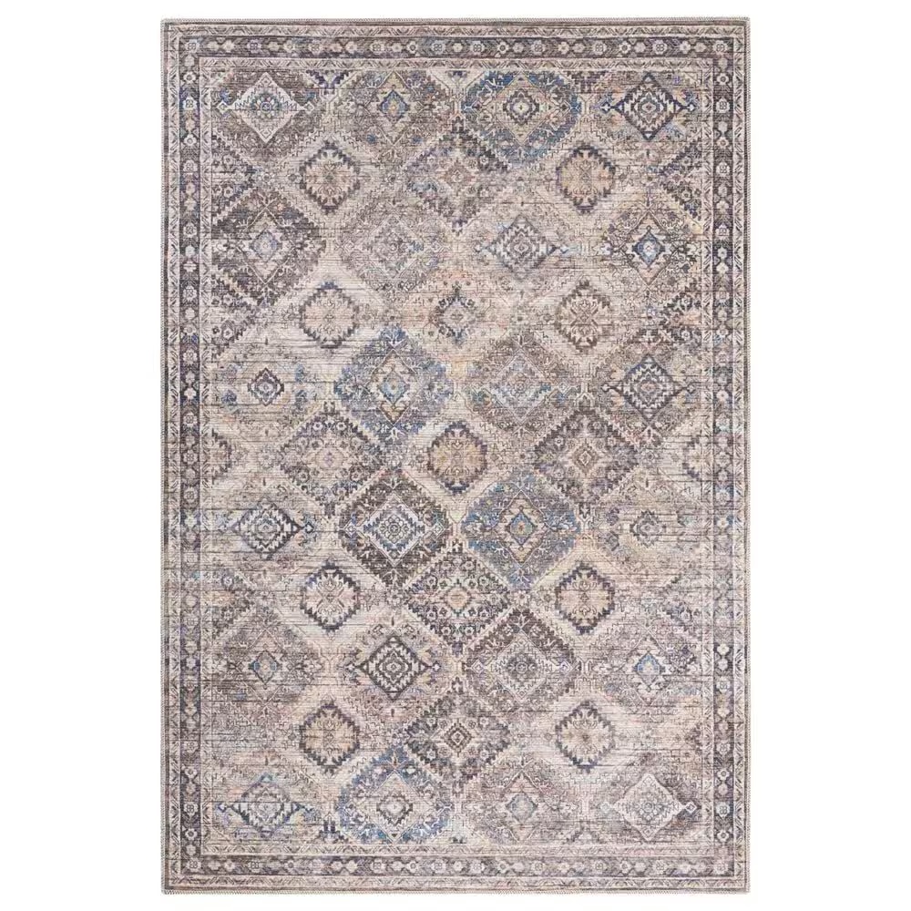 57 Grand by Nicole Curtis Series 1 4' x 6' Ivory, Grey and Latte Brown Area Rug