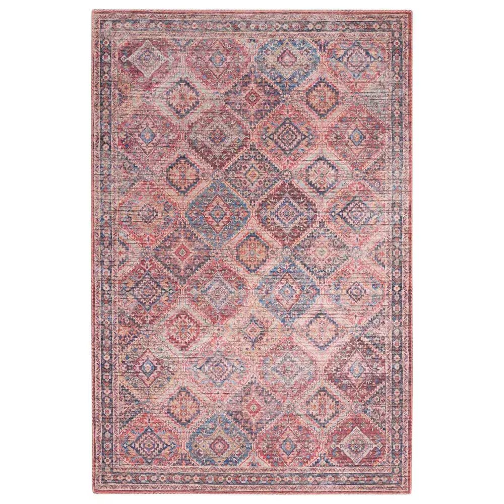 57 Grand by Nicole Curtis Series 1 9'2" x 12' Brick Red and Navy Blue Area Rug