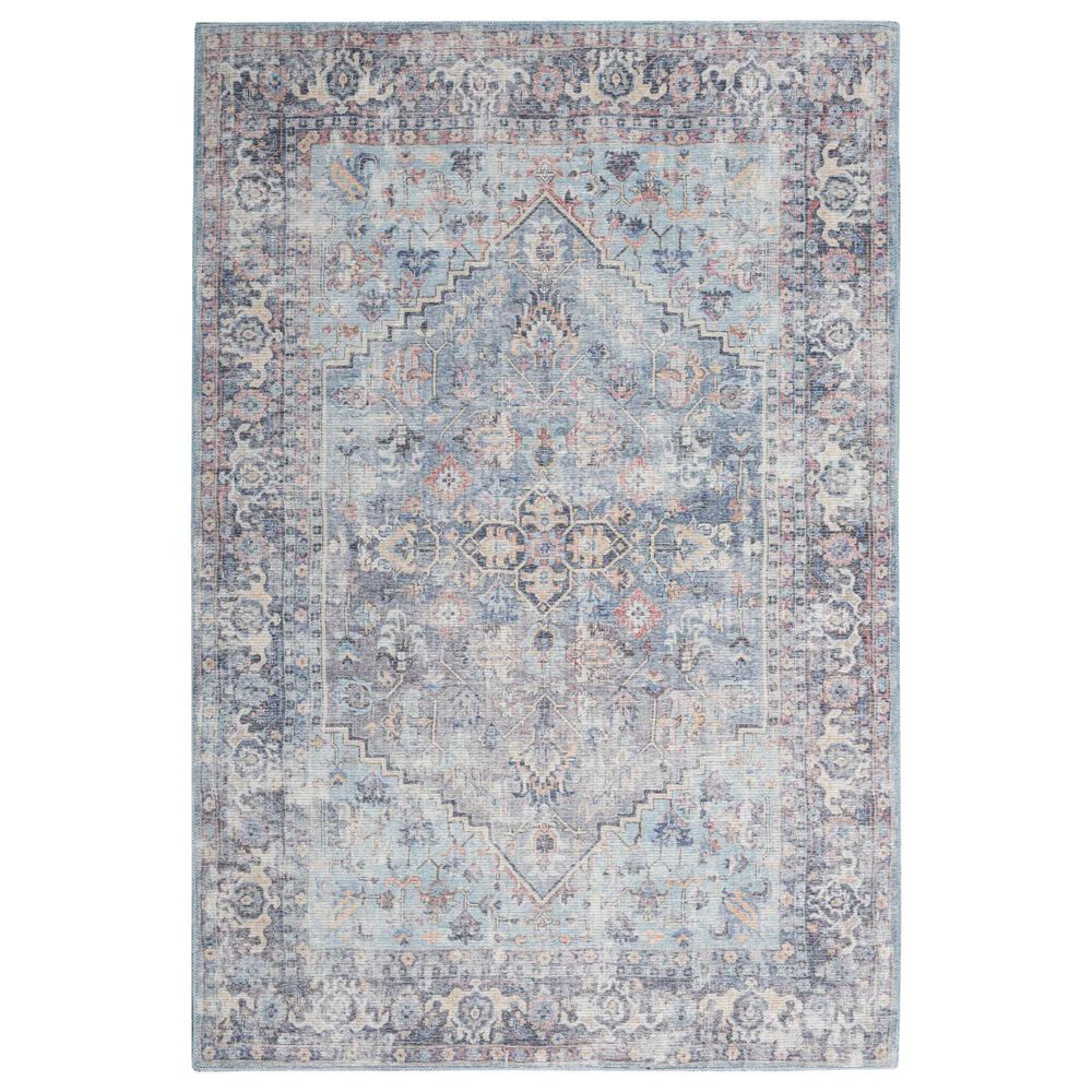 57 Grand by Nicole Curtis Series 1 5'3" x 7'3" Light Grey and Blue Area Rug