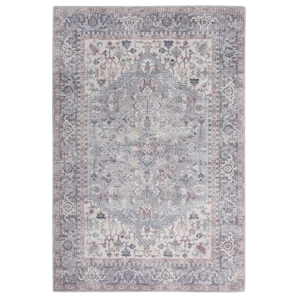 57 Grand by Nicole Curtis Series 1 5'3" x 7'3" Soft Grey and Ivory Area Rug