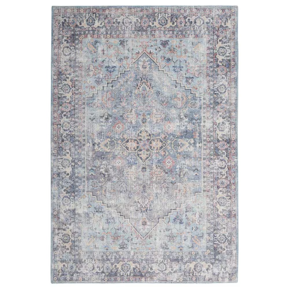 57 Grand by Nicole Curtis Series 1 9'2" x 12' Light Grey and Blue Area Rug
