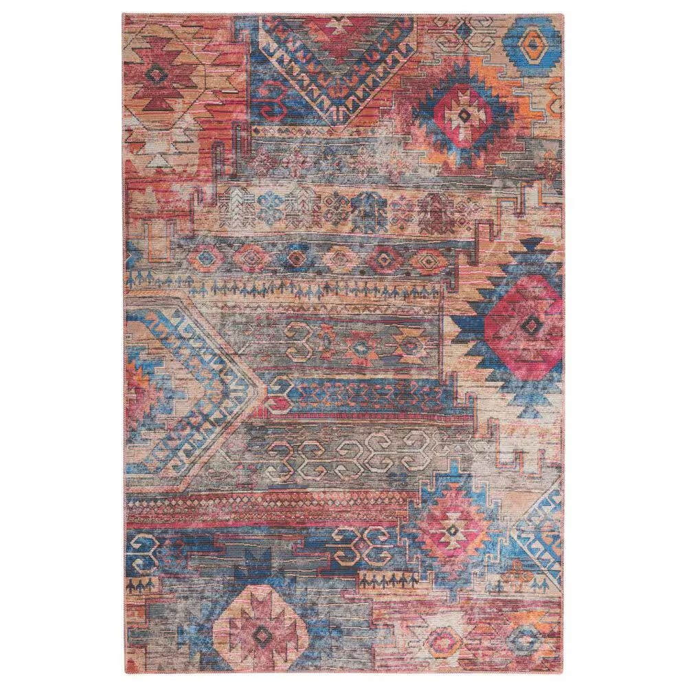 57 Grand by Nicole Curtis Series 1 5'3" x 7'3" Blue, Green and Ivory Area Rug