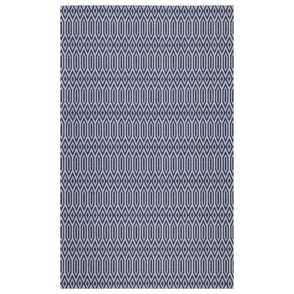 Safavieh Martha Stewart Cotton MSR405M 6'7" x 9' Blue and Grey Area Rug