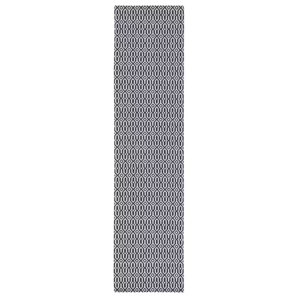 Safavieh Martha Stewart Cotton MSR411 2' x 8' Charcoal and Grey Runner