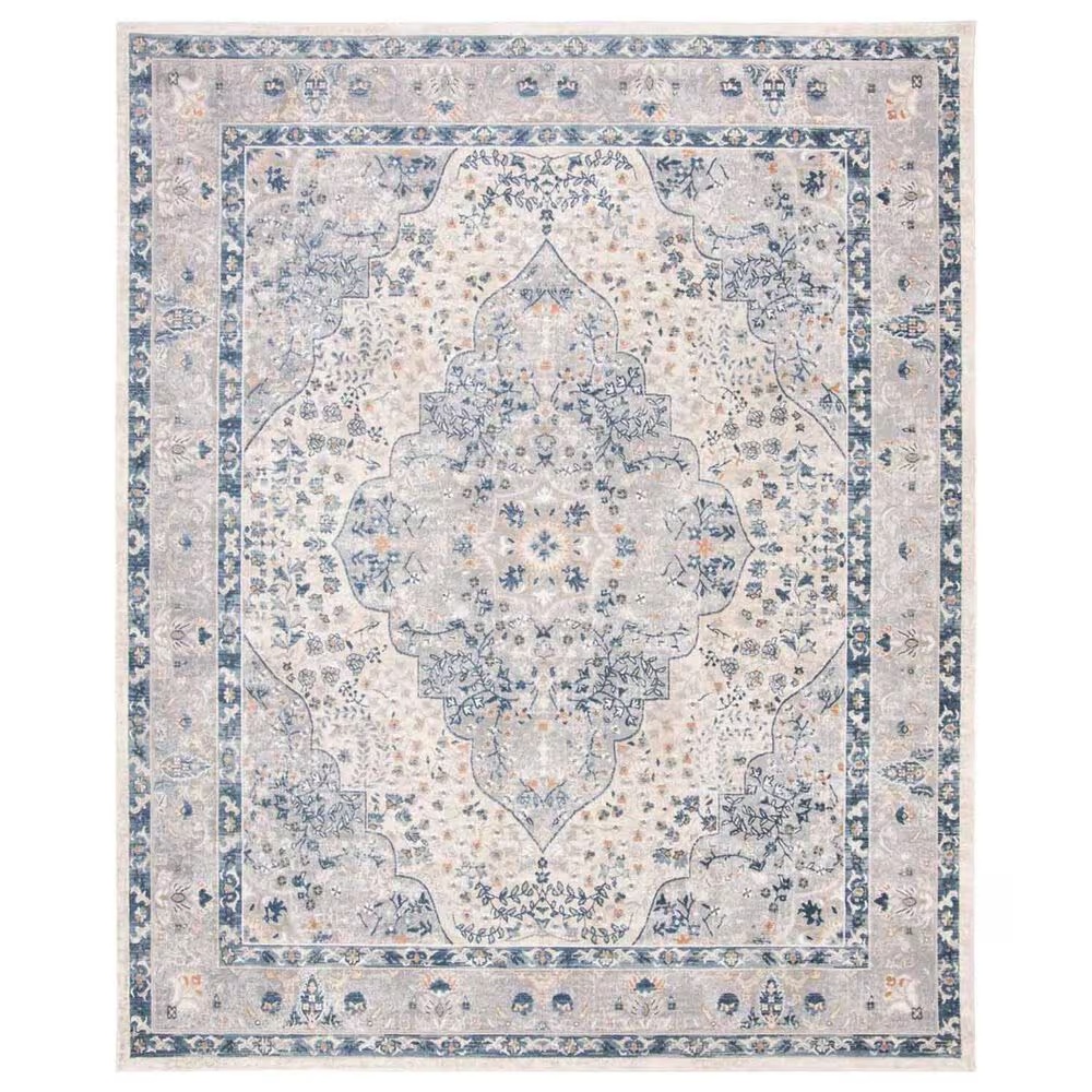 Safavieh Martha Stewart Cosmopolitan Waze Oriental 5'3" x 7'6" Cream and Blue Area Rug