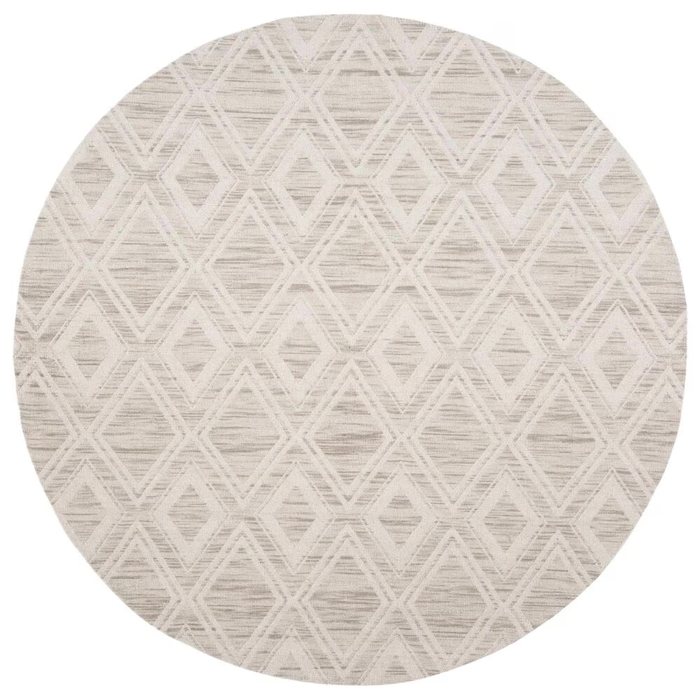 Safavieh Marbella Geometric 6' Round Light Brown and Ivory Area Rug