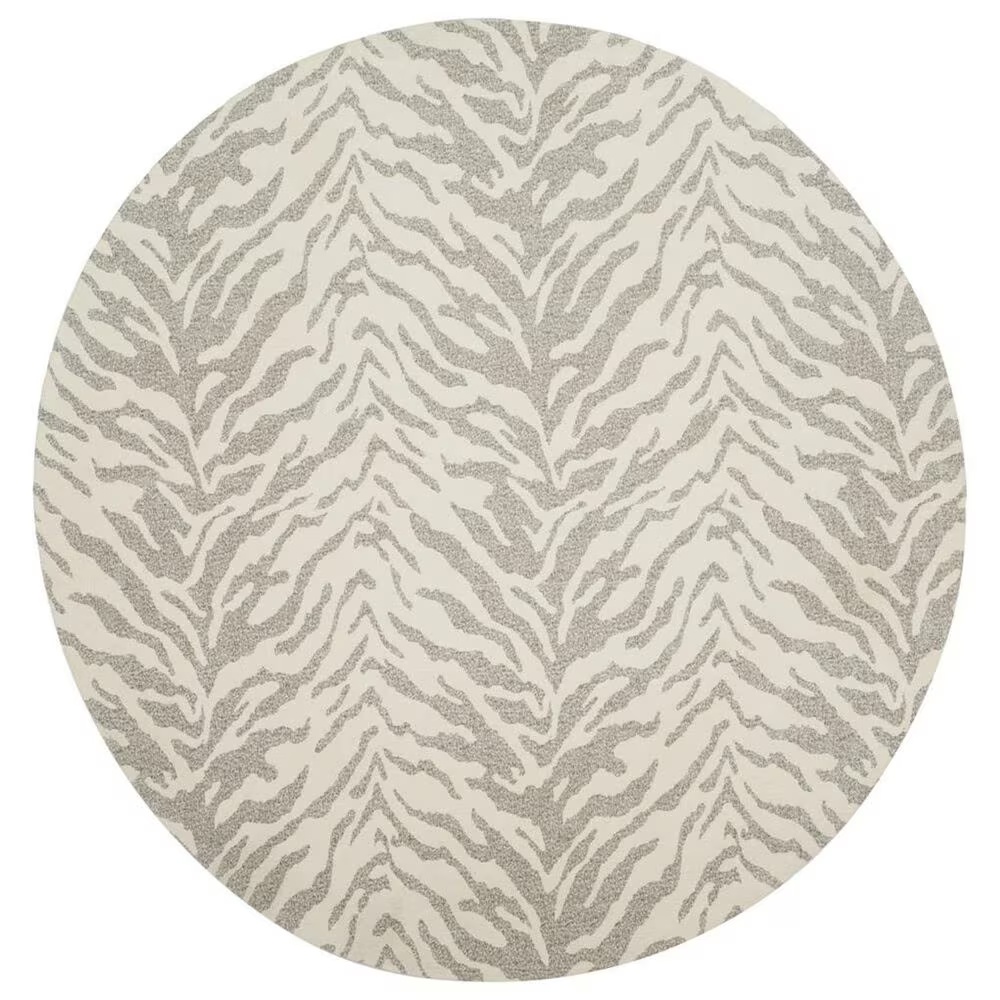Safavieh Marbella MRB632A 6' Round Light Grey and Ivory Area Rug