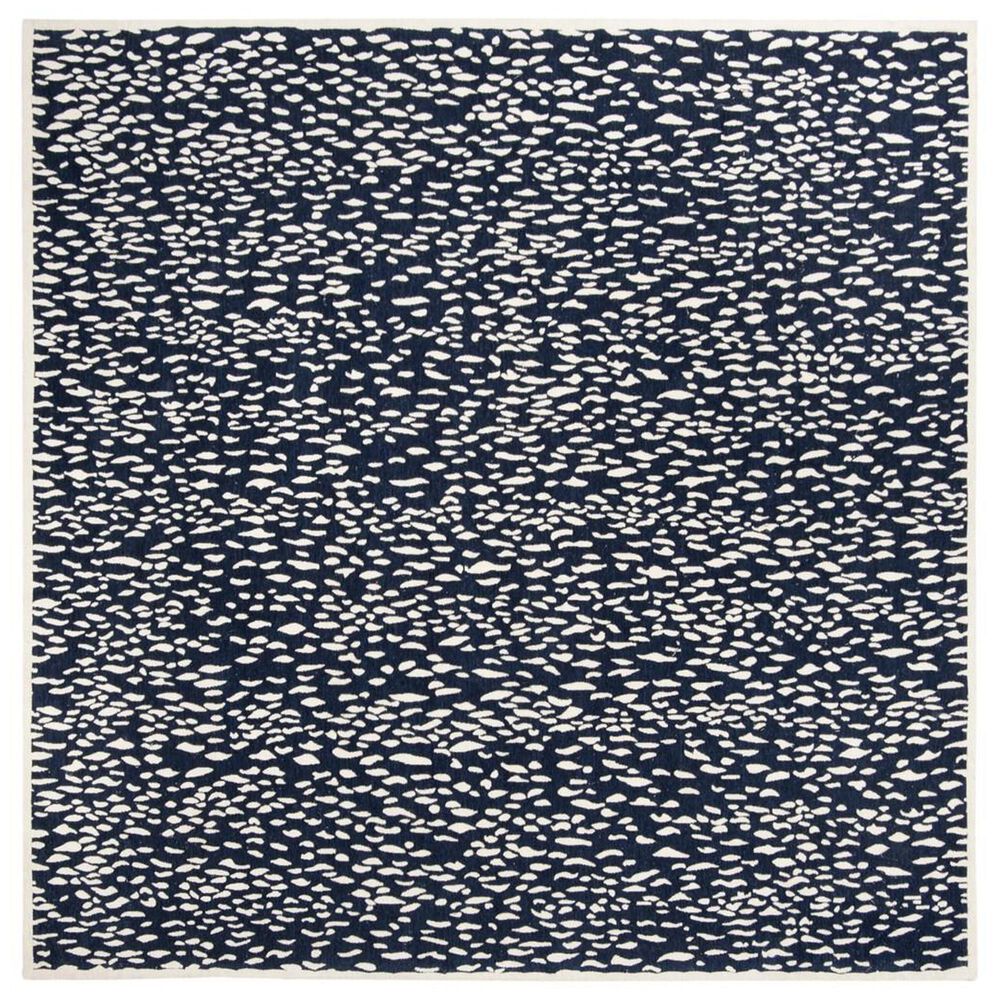 Safavieh Marbella 6' Square Navy Blue and Ivory Area Rug