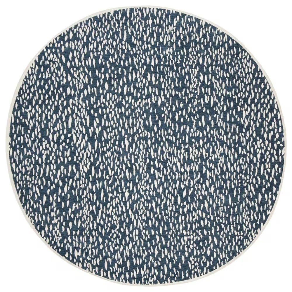 Safavieh Marbella MRB657D 6' Round Blue and Ivory Area Rug