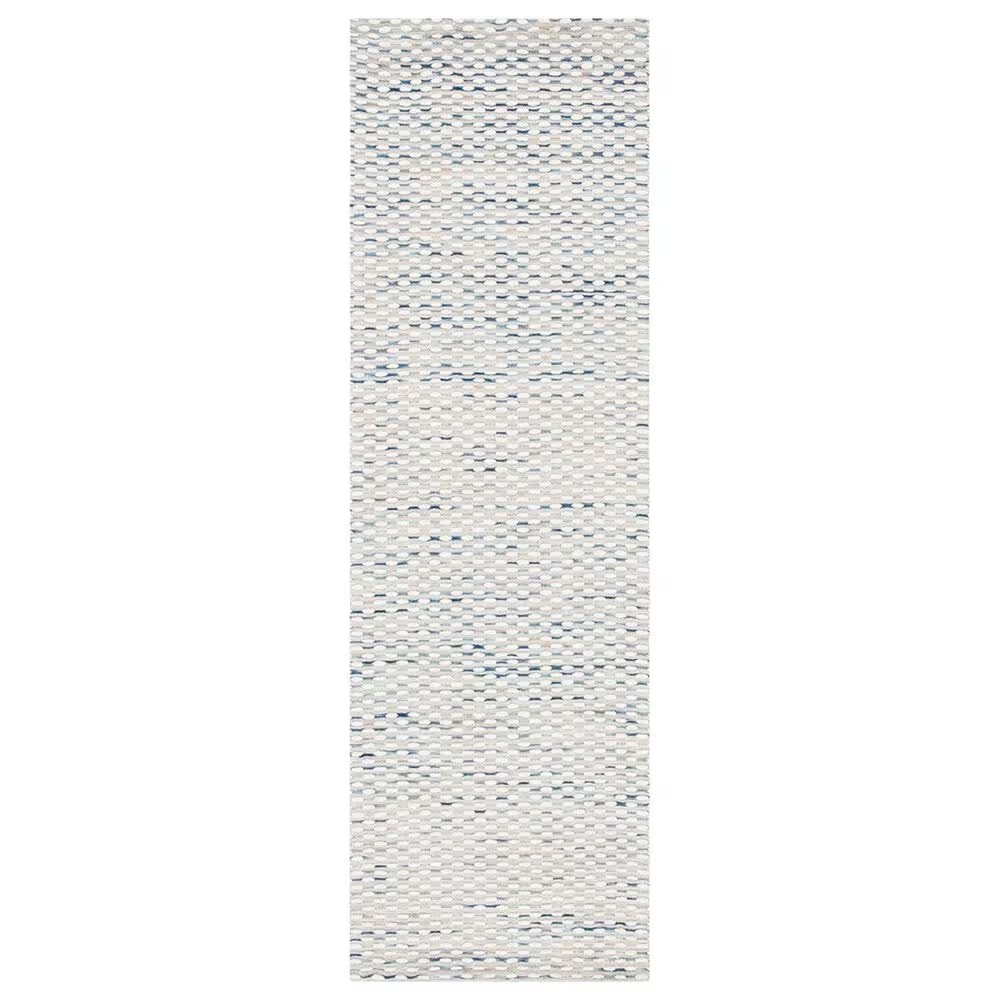 Safavieh Marbella 2'3" x 8' White and Navy Runner
