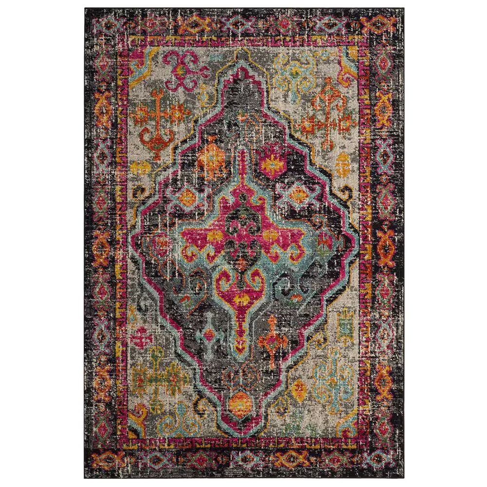 Safavieh Monaco MNC247R-5 5'1" x 7'7" Grey/Fuchsia Area Rug