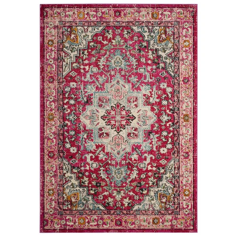 Safavieh Monaco MNC250J-3 3' x 5' Fuchsia/Light Blue Area Rug
