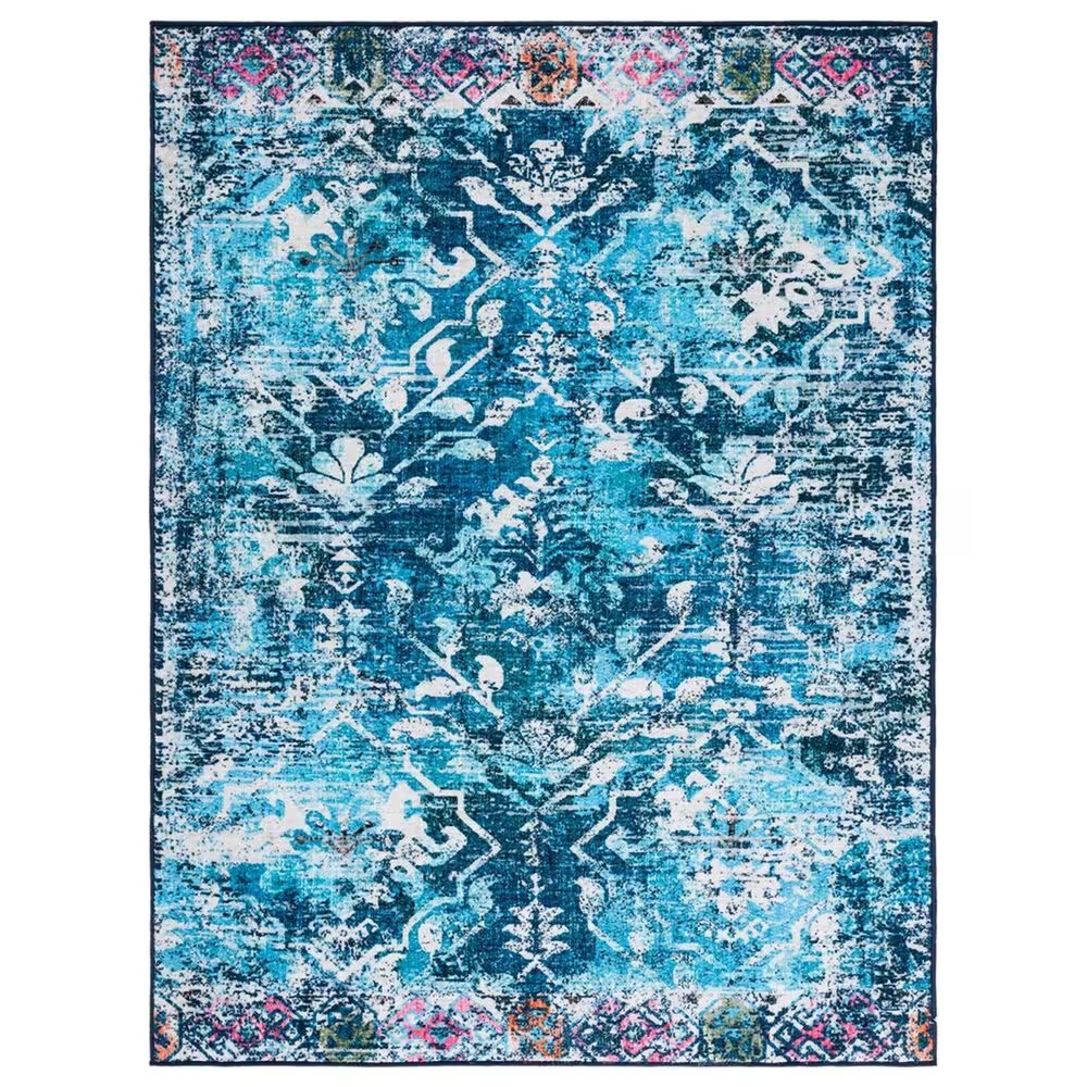 Safavieh Riviera 4'5" x 6'5" Navy and Light Blue Area Rug