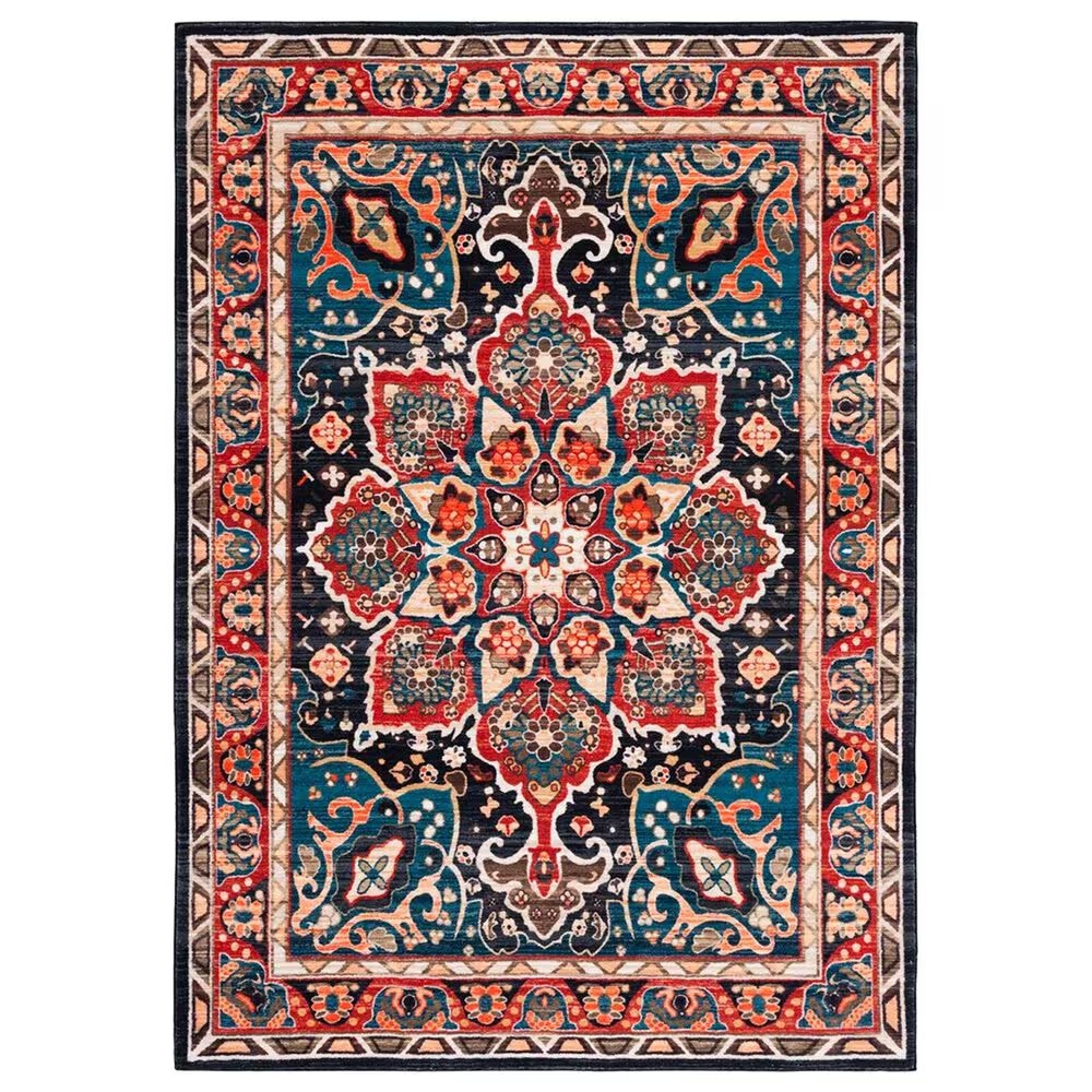 Safavieh Riviera 4'5" x 6' Red and Navy Area Rug