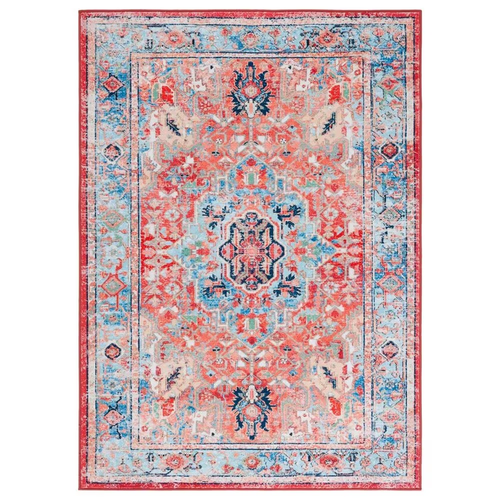 Safavieh Riviera 8' x 10' Light Blue and Red Area Rug