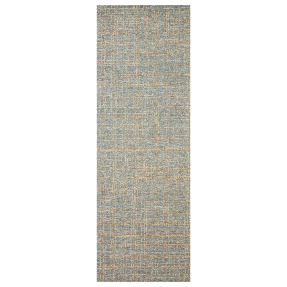 Chris Loves Julia x Loloi Polly 2'6" x 9'9" Blue and Sand