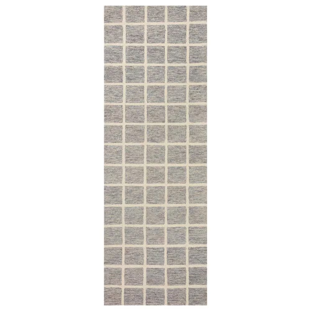 Chris Loves Julia x Loloi Polly 2'6" x 9'9" Slate and Ivory