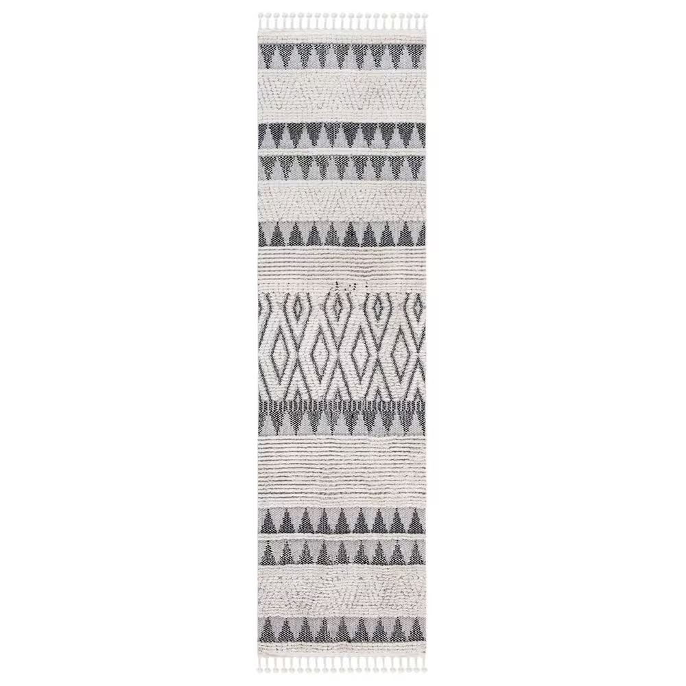 Safavieh Marrakesh MRK519B 2'2" x 12' Ivory and Blue Runner