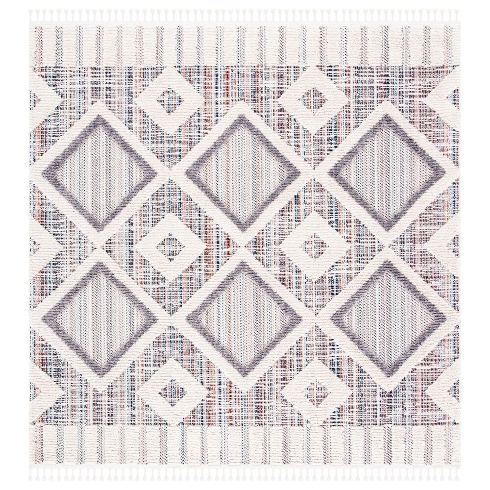 Safavieh Marrakesh Southwestern 5' Square Grey and Multicolor Area Rug