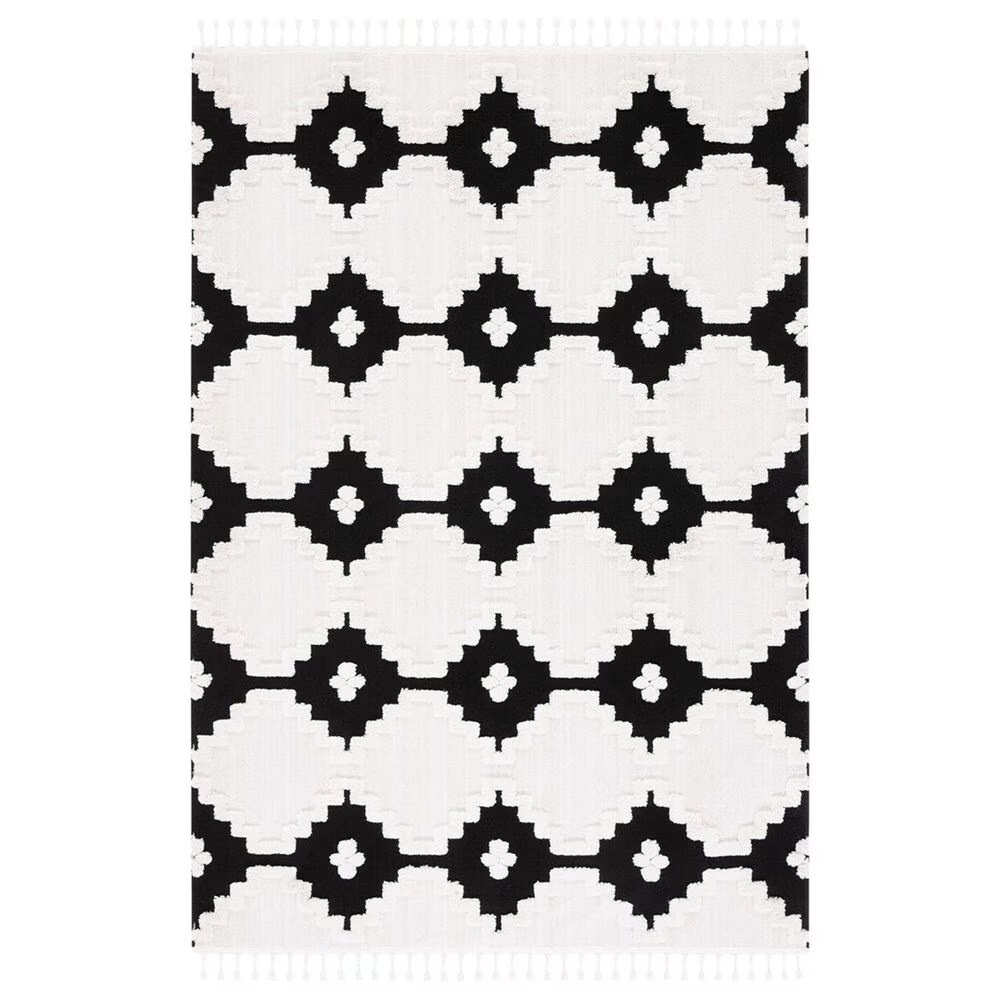 Safavieh Marrakesh MRK532A 5'3" x 7'6" Ivory and Anthracite Area Rug
