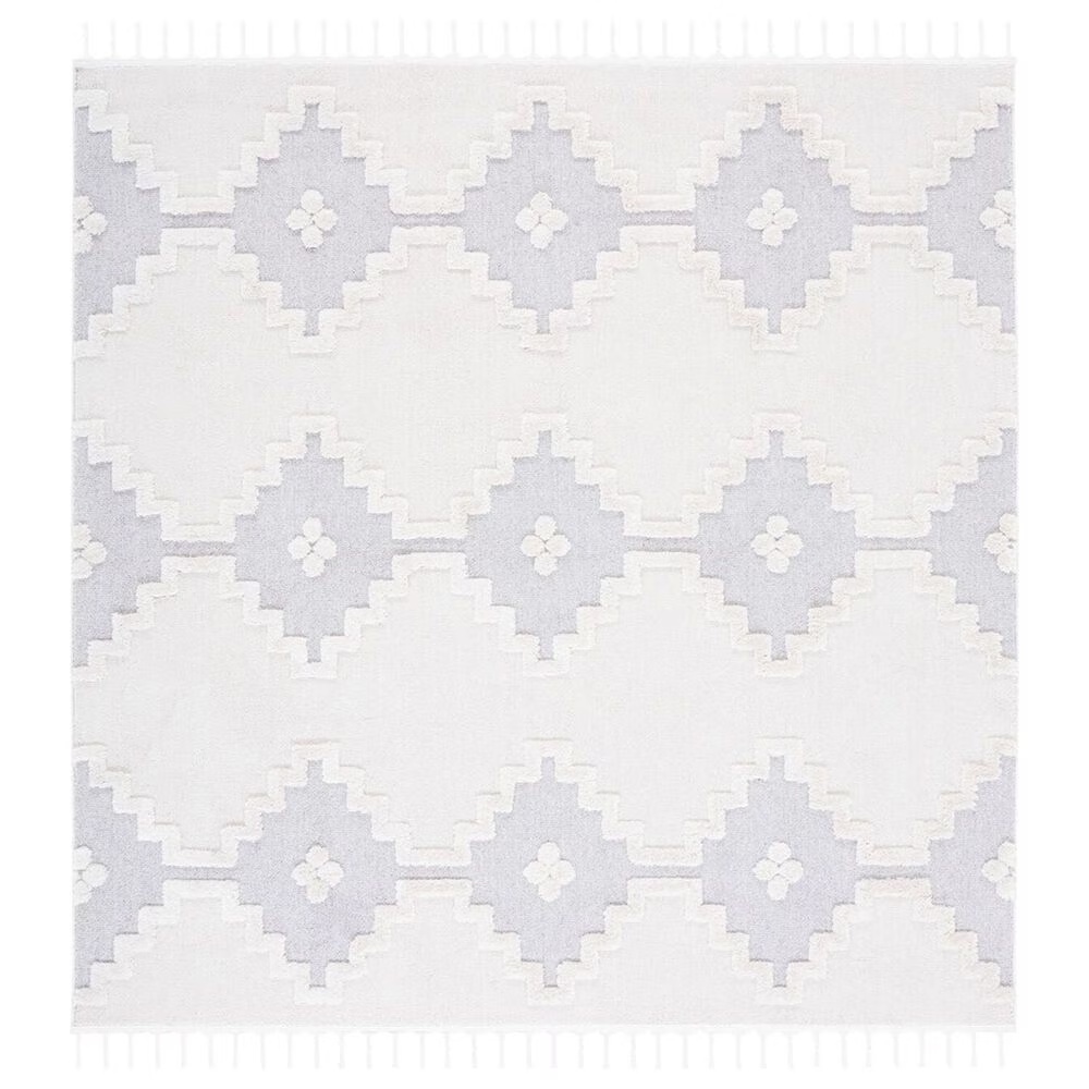 Safavieh Marrakesh MRK532B 6'7" Square Ivory and Grey Area Rug