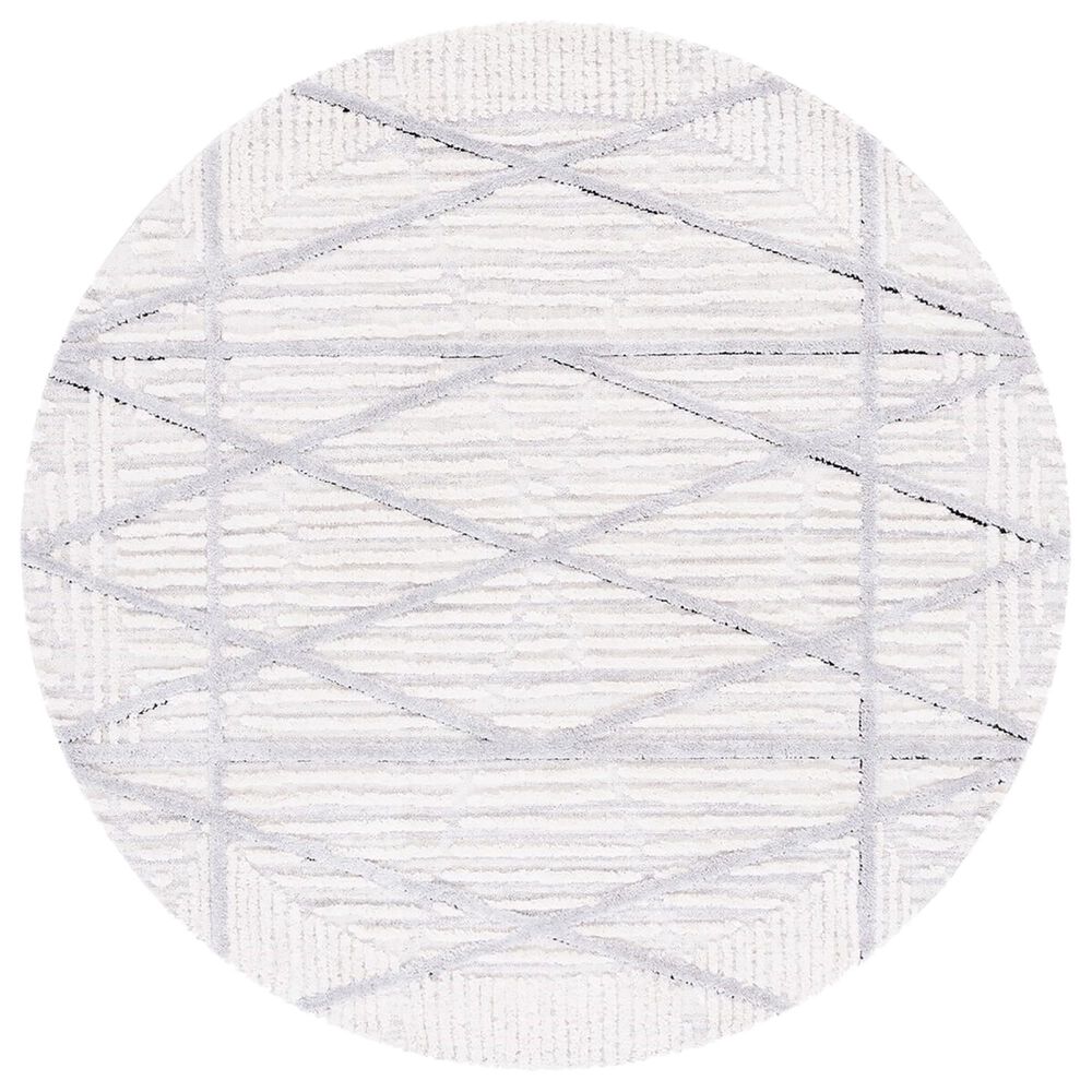 Safavieh Marrakesh MRK540F 6'7" Round Beige and Grey Area Rug