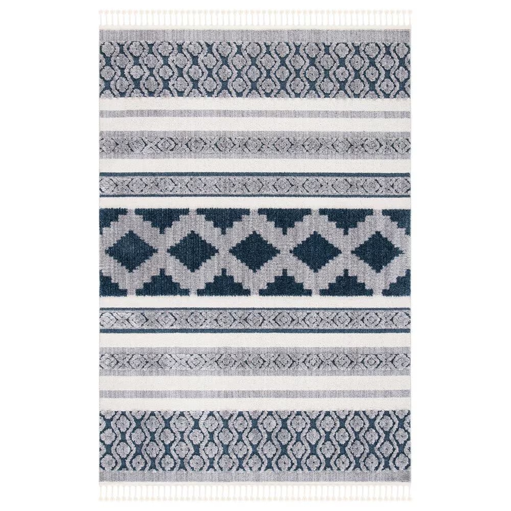 Safavieh Marrakesh 6'6" x 9' Ivory and Blue Area Rug