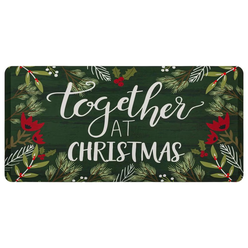 Mohawk Dri-Pro Together At Christmas 1'6" x 2'6" Multicolor Door Mat