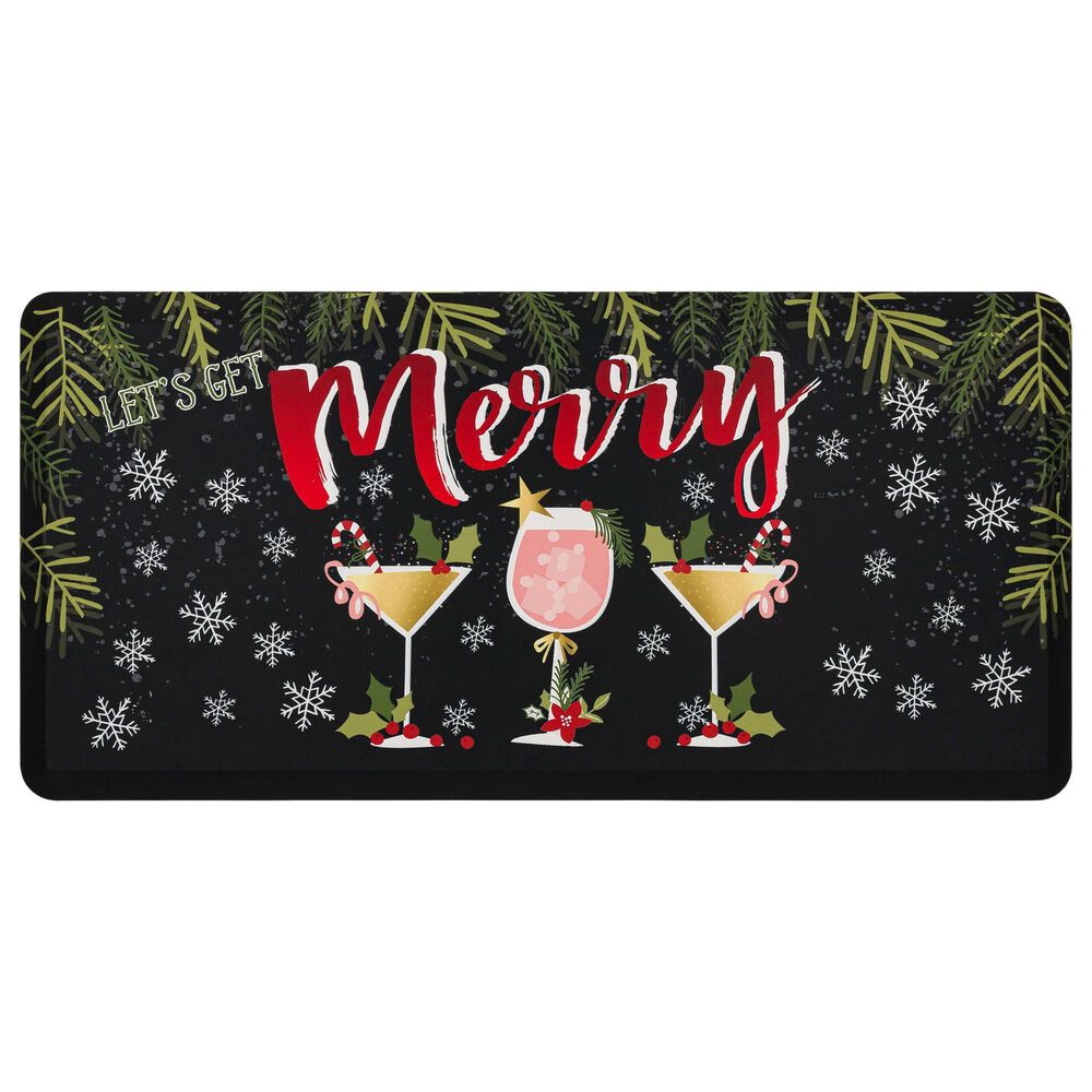 Mohawk Dri-Pro Deluxe Merry Martinis 1'6" x 2'6" Multicolor Door Mat