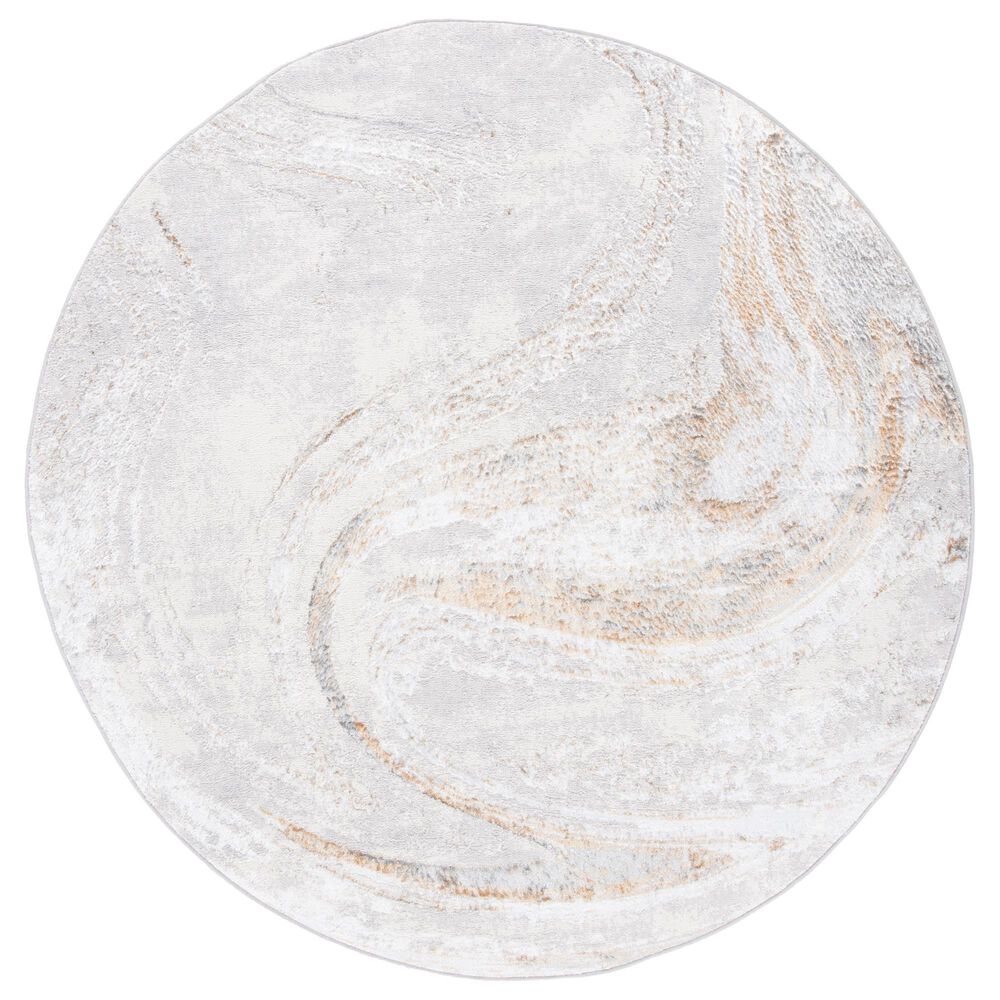 Safavieh Orchard ORC617 6'7" Round Grey and Gold Area Rug