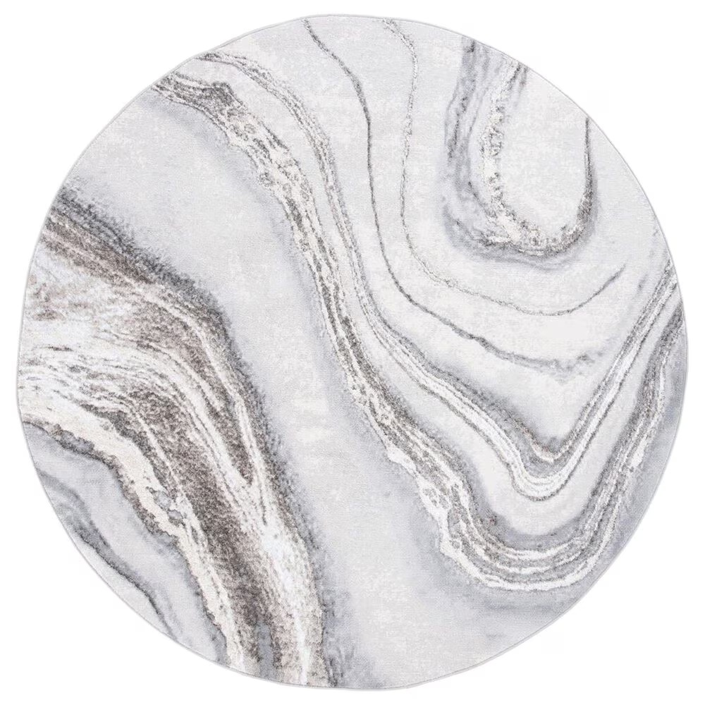 Safavieh Orchard 6'7" Round Grey and Ivory Area Rug