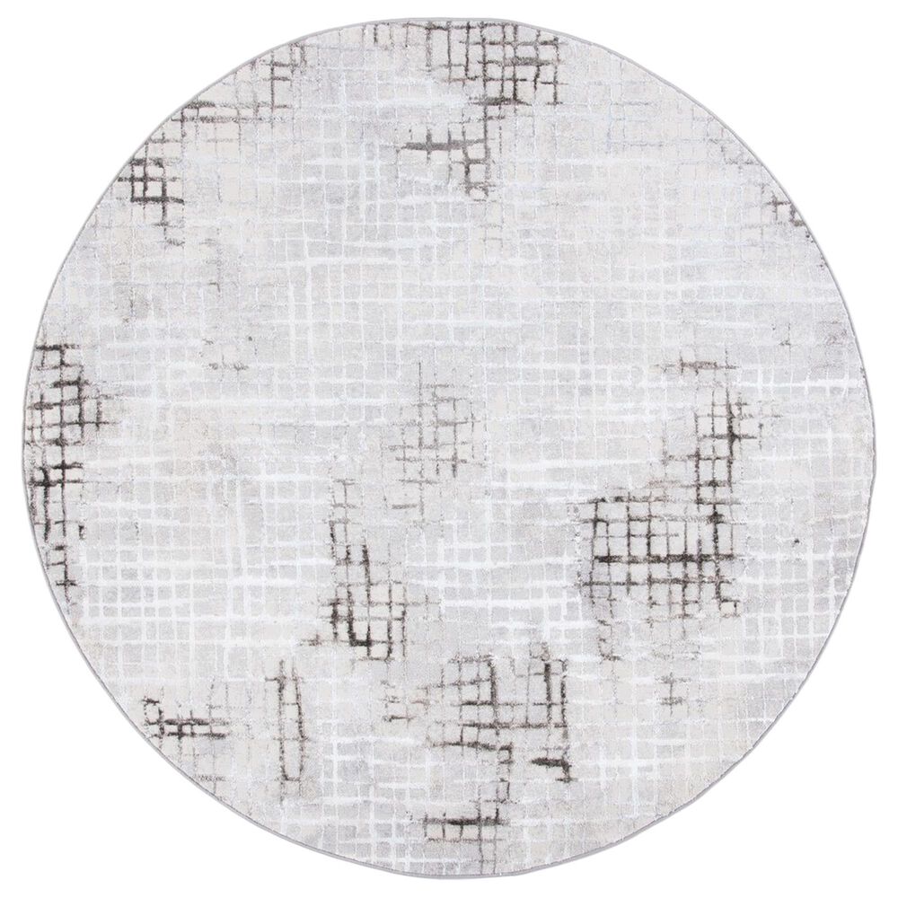 Safavieh Orchard Geometric 6'7" Round Grey and Light Grey Area Rug