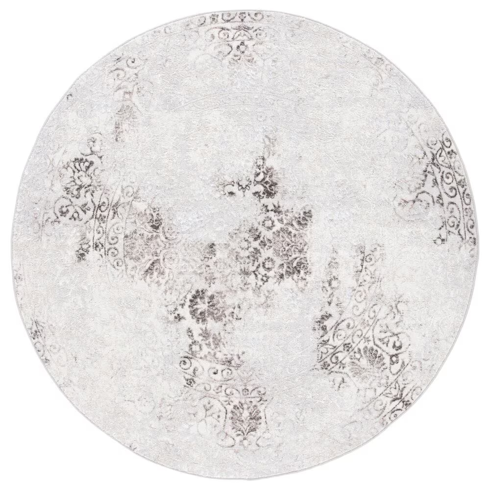 Safavieh Orchard ORC684 6'7" Round Grey and Light Grey Area Rug