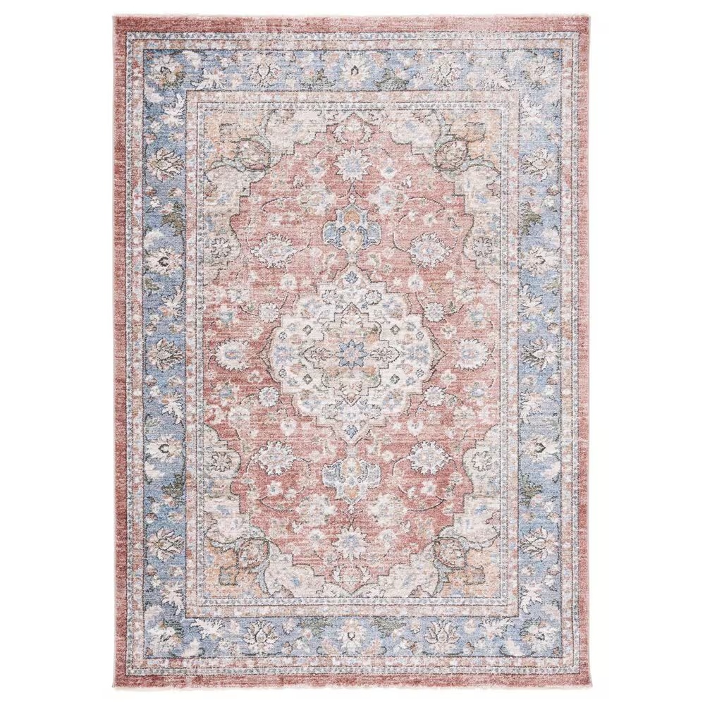 Safavieh Jasmine JSM317P 5'3" x 7'7" Rust and Blue Area Rug