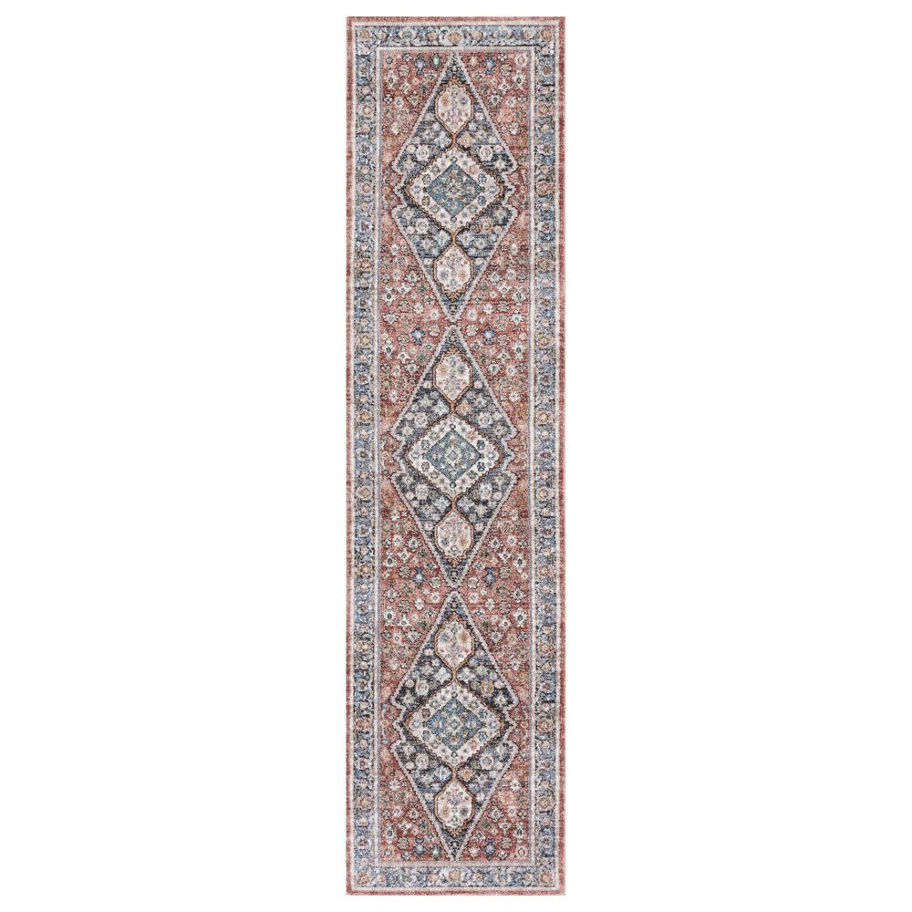 Safavieh Jasmine 2'2" x 9' Rust and Navy Runner