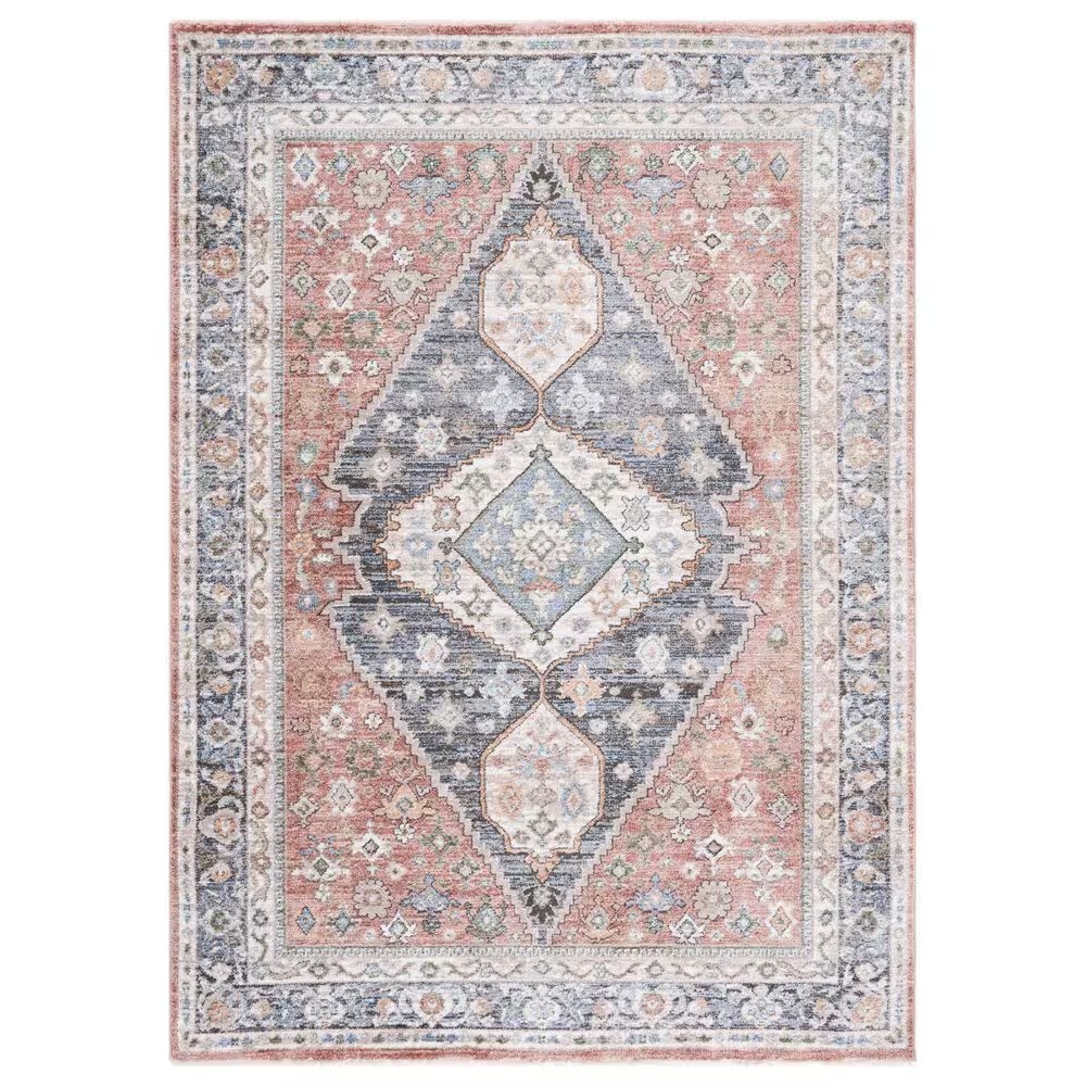 Safavieh Jasmine 9' x 12' Rust and Navy Area Rug