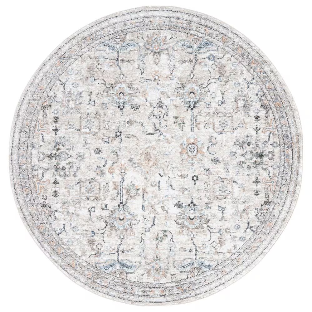 Safavieh Jasmine JSM333F 5'3" Round Grey and Blue Area Rug
