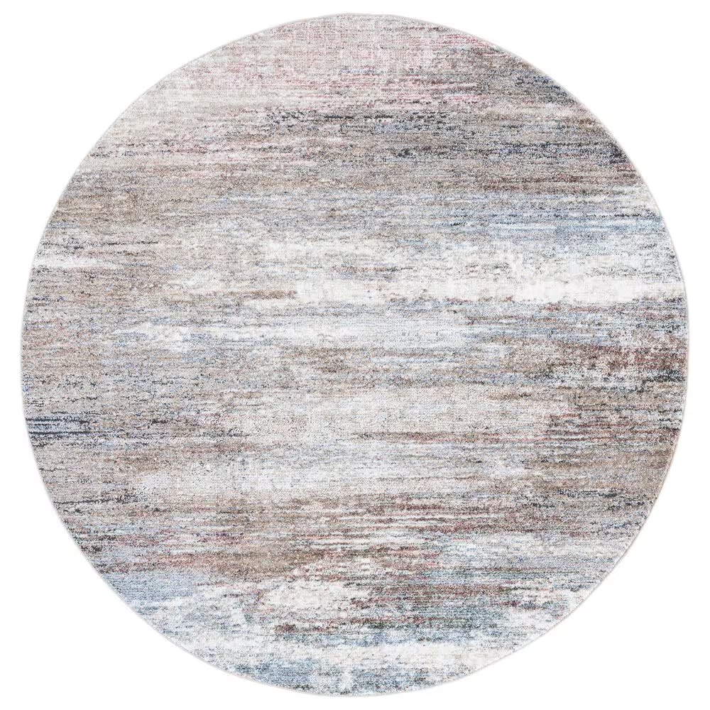 Safavieh Jasmine JSM337F 5'3" Round Grey and Blue Area Rug